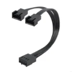 1 to 2 Way 4 Pin PWM Fan Splitter Cable 10cm