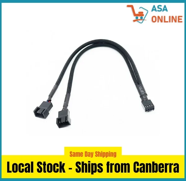 4-Pin PWM Fan Splitter Cable 1 to 3, 28cm