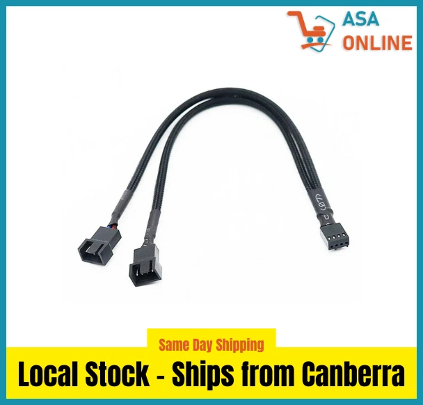4-Pin PWM Fan Splitter Cable 1 to 3, 28cm