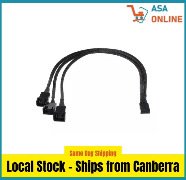 4-Pin PWM Fan Splitter Cable 1 to 3, 28cm