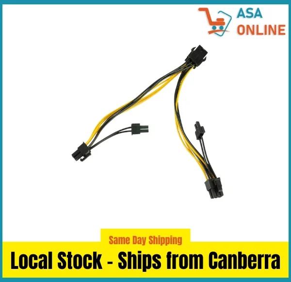 6 Pin to Dual 8 Pin GPU Splitter Cable
