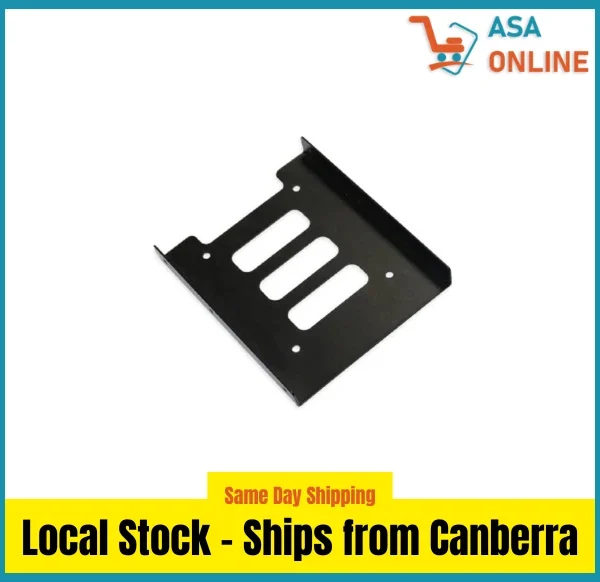 Black Metal 2.5 to 3.5 SSD HDD Mounting Bracket