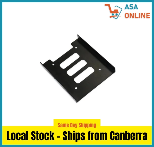 Black Metal 2.5 to 3.5 SSD HDD Mounting Bracket