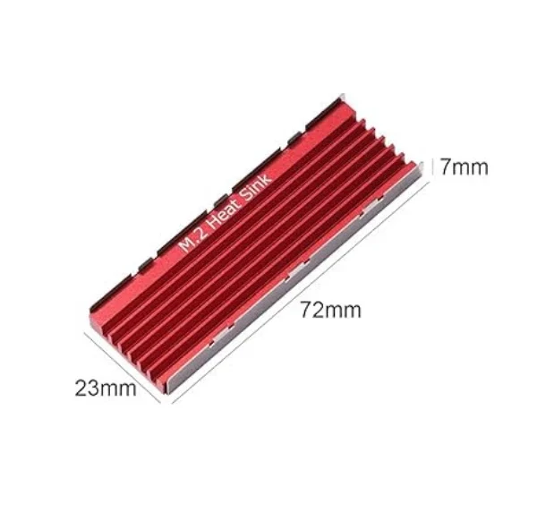 M.2 2280 NVMe SSD Aluminum Heat Sink with Thermal Cooling