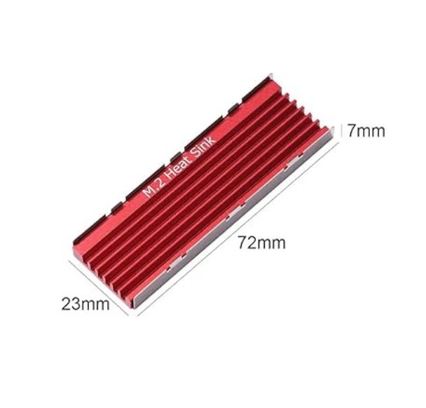 M.2 2280 NVMe SSD Aluminum Heat Sink with Thermal Cooling