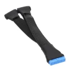 PC Motherboard 1 to 2 Way 19 Pin USB 3.0 Splitter Cable 15cm