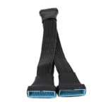 PC Motherboard 1 to 2 Way 19 Pin USB 3.0 Splitter Cable 15cm