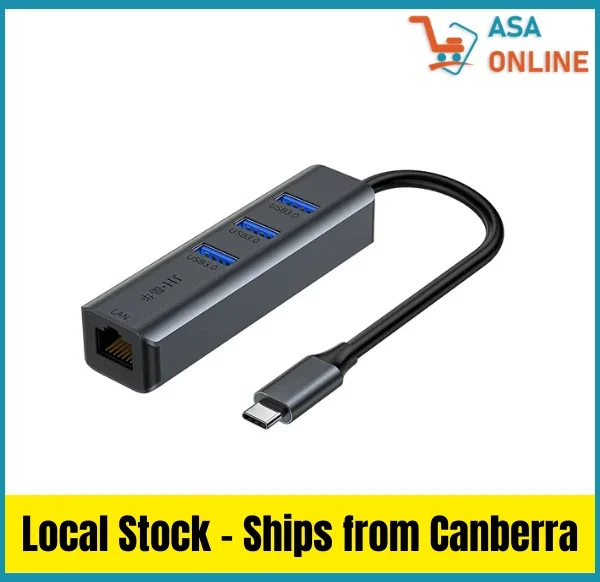 USB 3.0 Gigabit RJ45 Ethernet Adapter + USB Hub