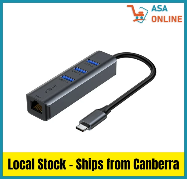USB 3.0 Gigabit RJ45 Ethernet Adapter + USB Hub