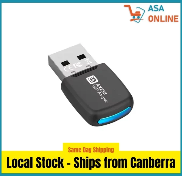 AX286 286Mbps USB 2.0 WiFi 6 2.4Ghz Wireless Adapter Dongle