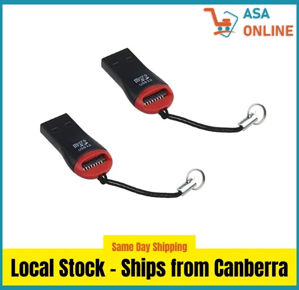 2-Pack USB 2.0 Micro SD/TF Card Reader