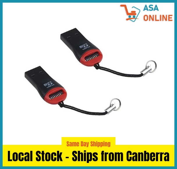 2-Pack USB 2.0 Micro SD/TF Card Reader