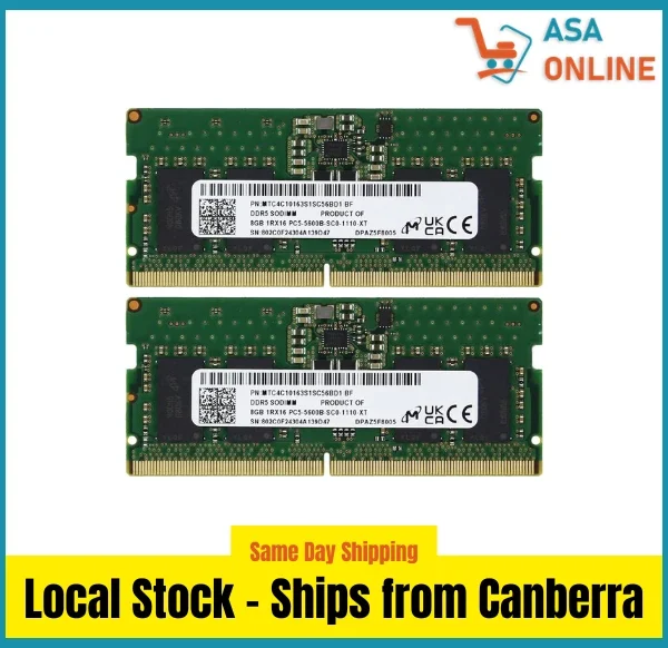Crucial 16GB (2x8GB) DDR5-5600 SODIMM 44800 RAM