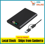 Tool-Free 2.5" SATA SSD Enclosure USB-C RGB SE239