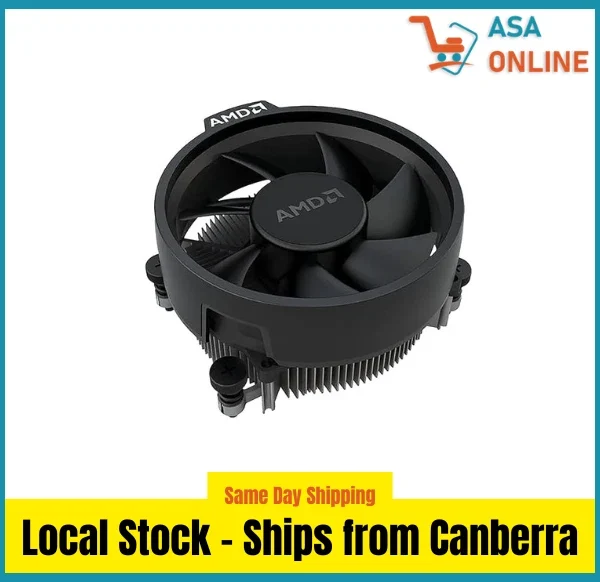 AMD Wraith Stealth Stock CPU Cooler for AM4/AM5 Ryzen – 65W Quiet PWM Fan