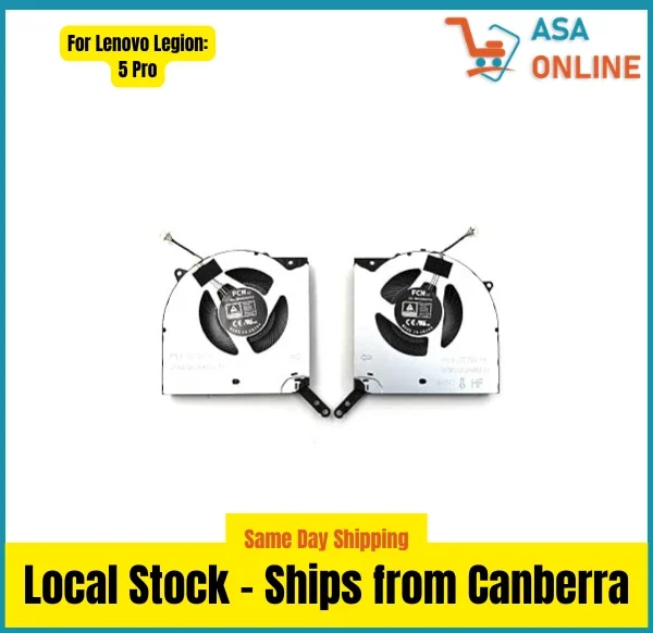 CPU & GPU Cooling Fans for Lenovo Legion 5 Pro 16ARH7 / 16ARH7H / 16IAH7 / 16IAH7H – Replacement Laptop Fan Set