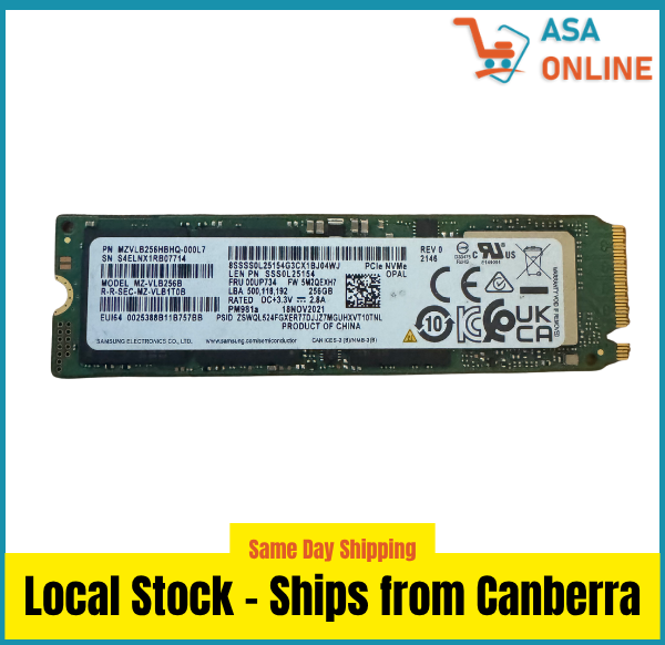 Samsung PM981a 256GB NVMe Internal SSD
