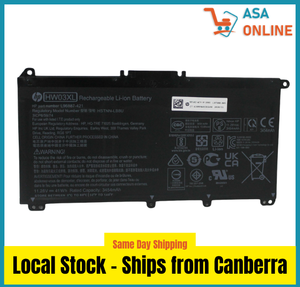 HP HW03XL 3 Cell Laptop Battery